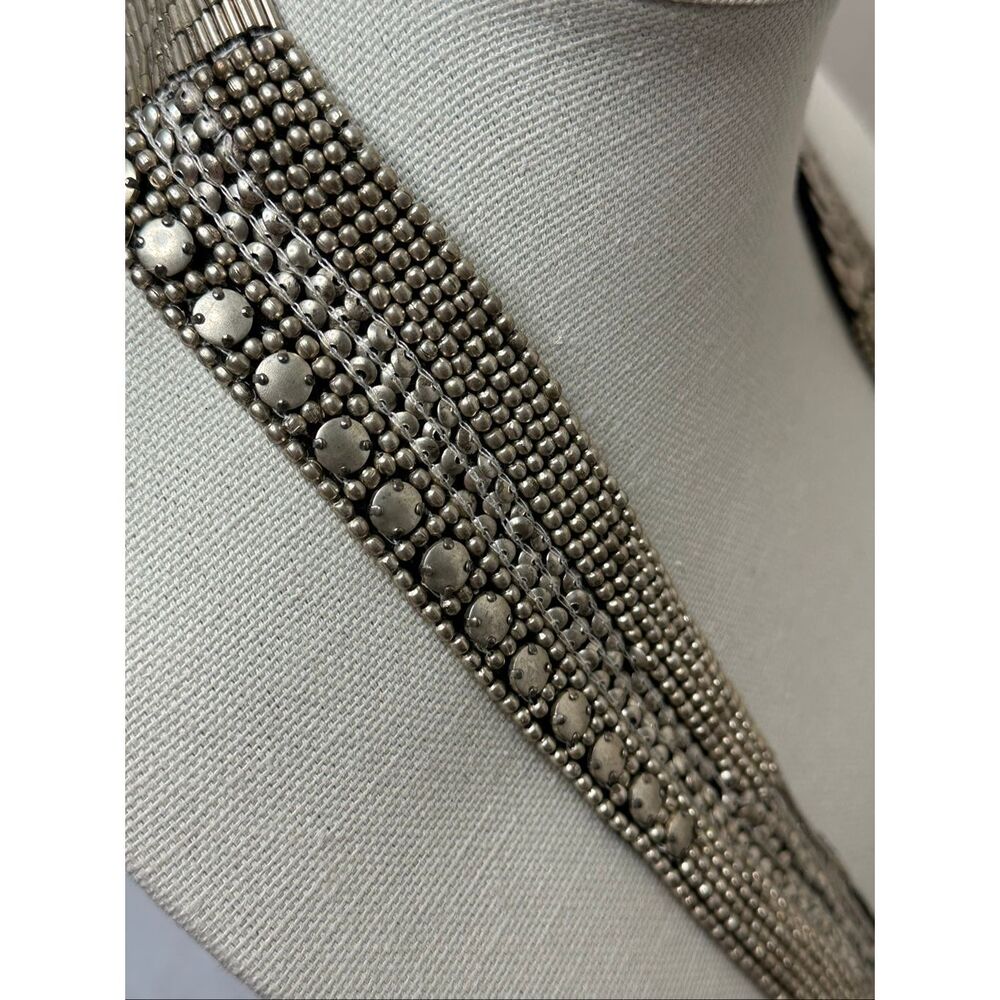 Fiona Paxton Statement Necklace Multi Strand Chain Fringe Boho Luxe Silver Artis - Picture 5 of 12